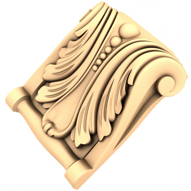 Udsmykket Acanthus Corbel 3D STL-model til CNC-routere