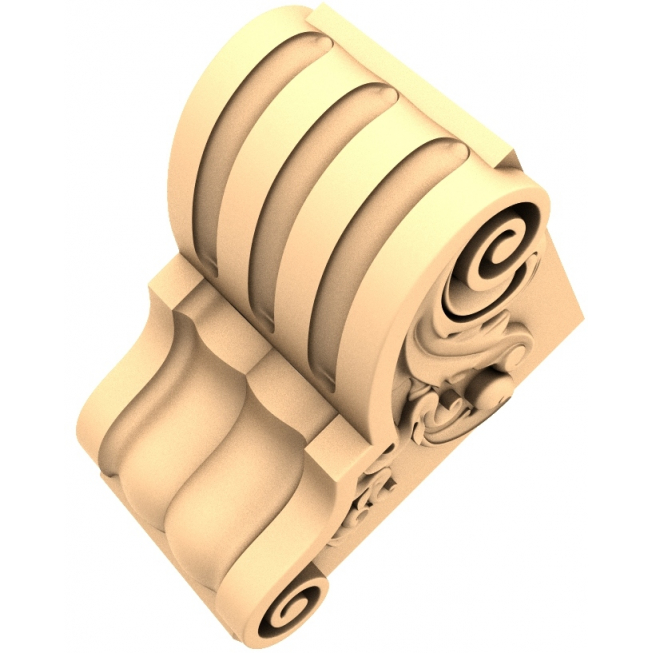 Modelo de Capital 3D Elegância Barroca para CNC