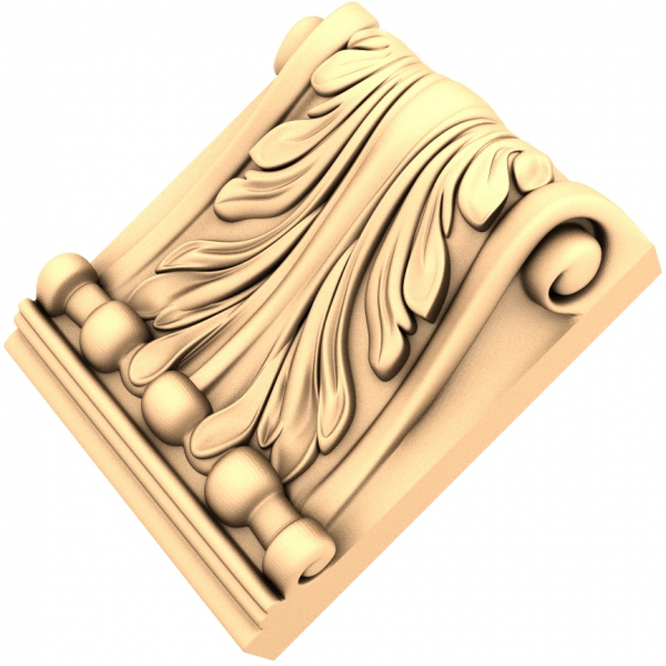 Regal Acanthus Flourish 3D STL líkan fyrir CNC Regal Acanthus Flourish 3D STL líkan fyrir CNC