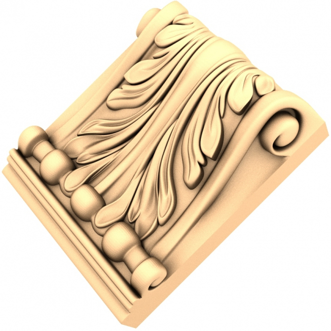 Modelo 3D STL Regal Acanthus Flourish para CNC