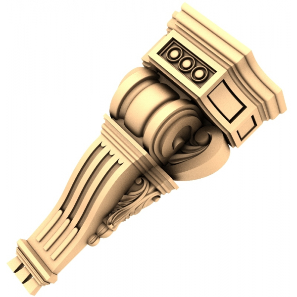Barokní Corbel 3D STL model pro CNC Barokní Corbel 3D STL model pro CNC