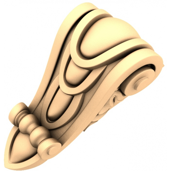 Udsmykket Acanthus Corbel 3D-model til CNC- og 3D-print