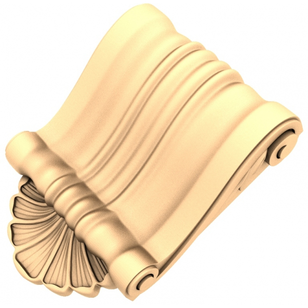 Elegant Scroll Capital 3D STL Model for CNC Elegant Scroll Capital 3D STL Model for CNC