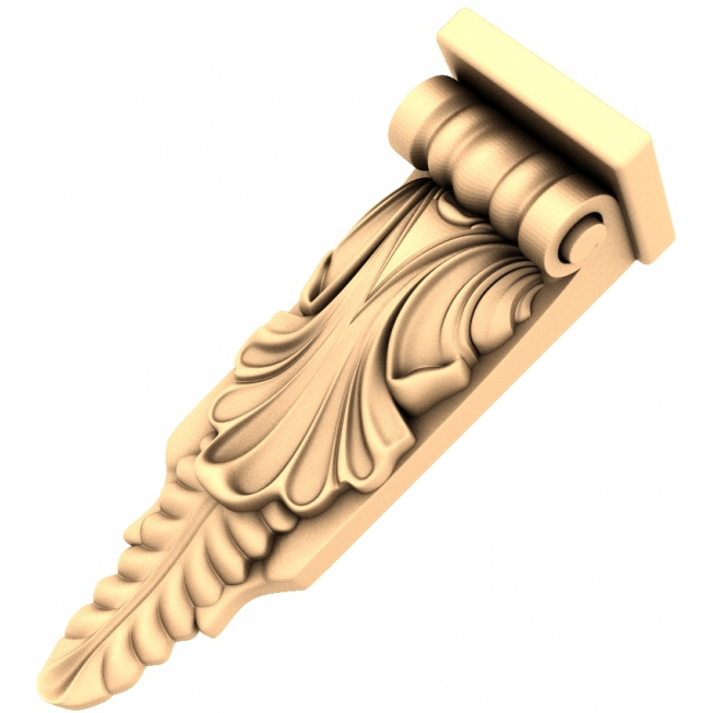 Elegante modelo Acanthus Corbel STL para CNC