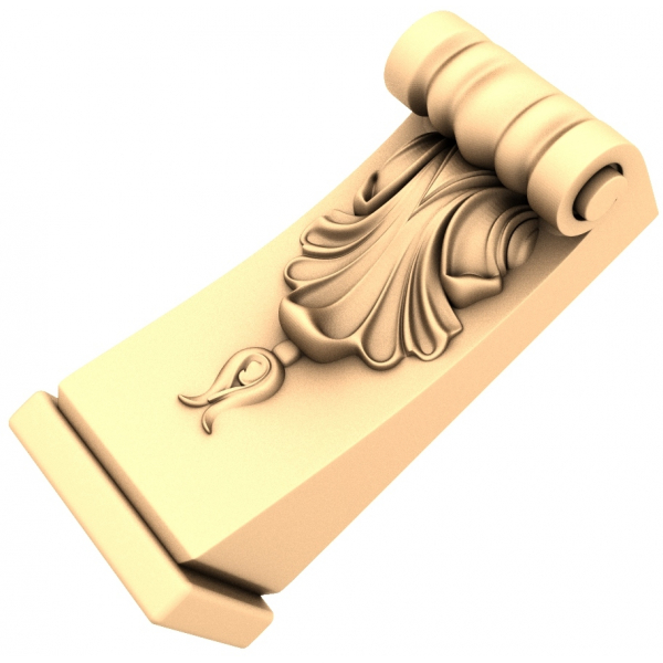 نموذج Serene Scroll Corbel 3D STL لـ CNC نموذج Serene Scroll Corbel 3D STL لـ CNC