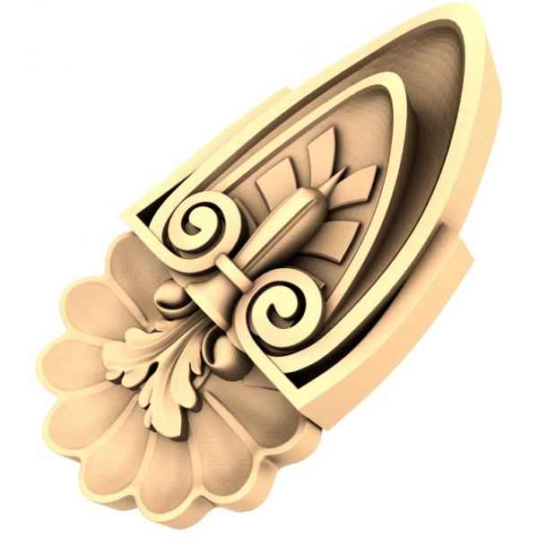 Ornate Decorative 3D STL Model for CNC