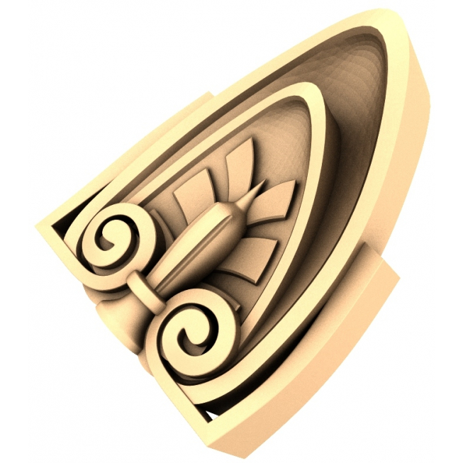 Neo-Classical Acanthus Corner Decor 3D STL Model