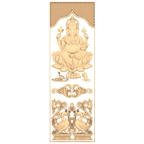 Divine Ganesh Panel 3D STL Model til CNC Divine Ganesh Panel 3D STL Model til CNC