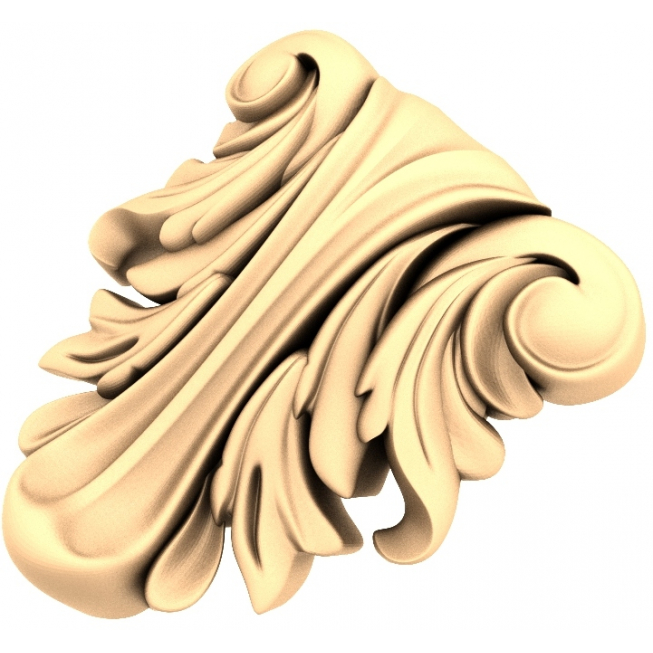 Modelo 3D STL Baroque Flourish para CNC