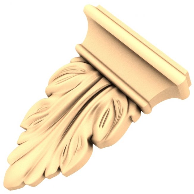 Leafy Elegance Corbel 3D mudel CNC jaoks