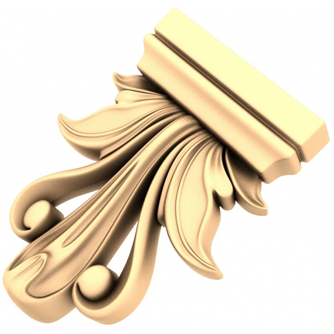 Elegant Acanthus Decor 3D STL Model