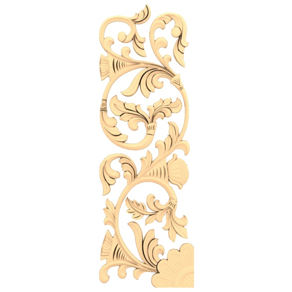 Pannello barocco Flourish Modello 3D STL per CNC Pannello barocco Flourish Modello 3D STL per CNC
