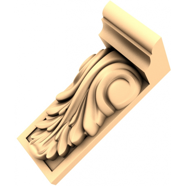 Elegance Acanthus Bracket 3D Model for CNC Elegance Acanthus Bracket 3D Model for CNC