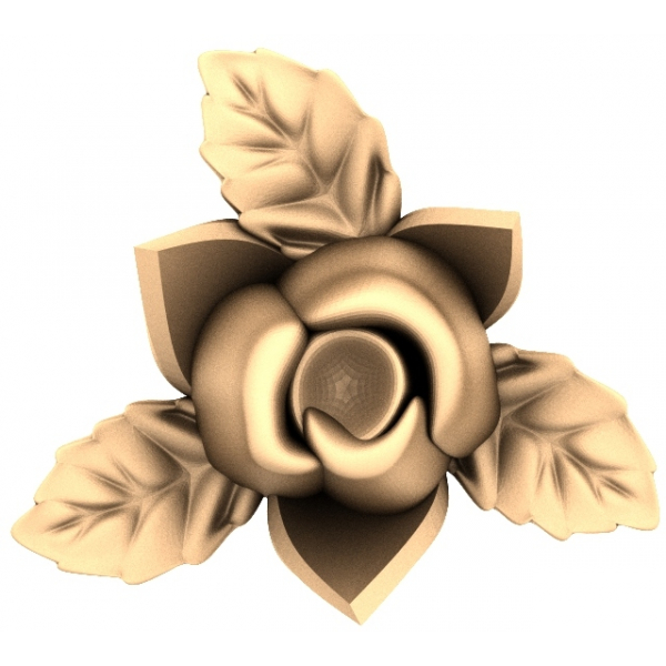 Floral Harmony 3D Model for CNC and Woodworking