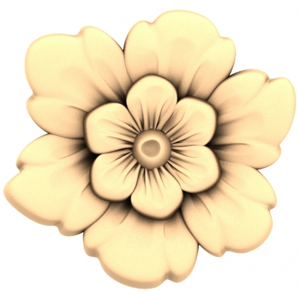 Blossom Elegance 3D Model for CNC Wood Carving