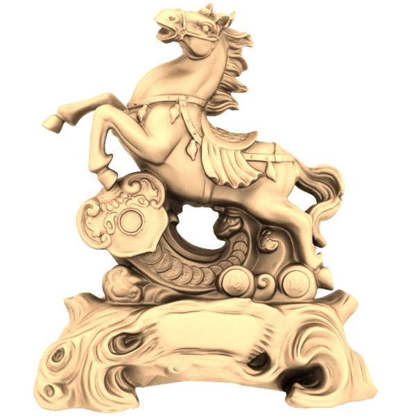 Majestic Stallion 3D STL Model ສໍາລັບ CNC