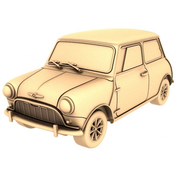 Classic Mini Car 3D ແບບ STL