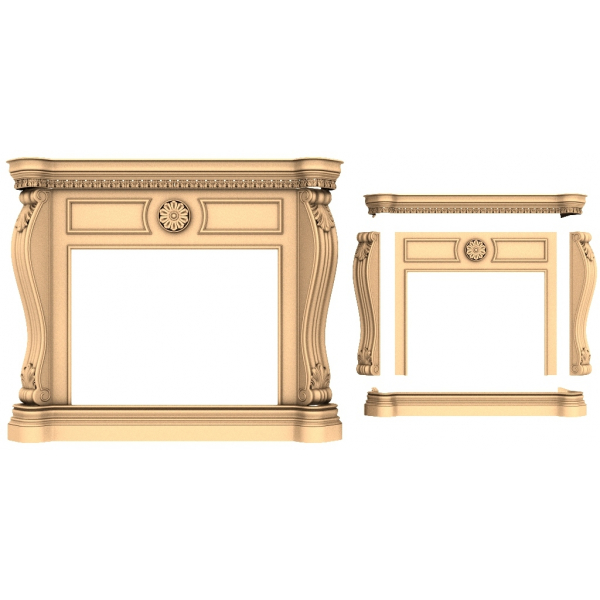 Regal Mantelpiece 3D Model STL for CNC Router Regal Mantelpiece 3D Model STL for CNC Router