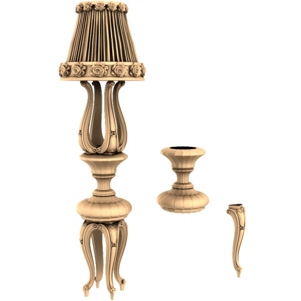 Victorian Elegance Lampe 3D Model til CNC Router Victorian Elegance Lampe 3D Model til CNC Router