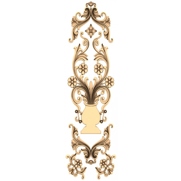 Floral Elegance Panel 3D STL Model for CNC Floral Elegance Panel 3D STL Model for CNC