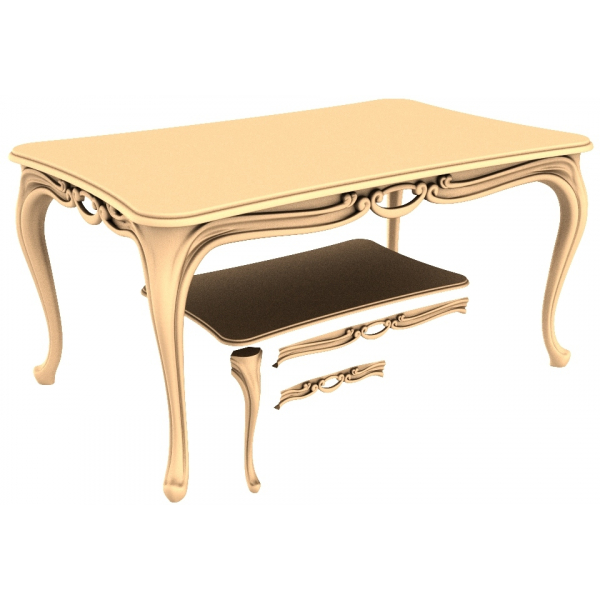 Eleganz des Barock 3D-Modell Tisch Eleganz des Barock 3D-Modell Tisch
