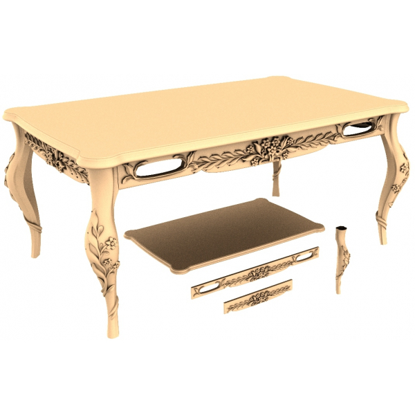 Mesa Floral Elegance 3D STL Modelo para CNC