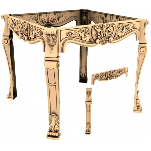 Majestic Elegance Table Frame 3D STL model za CNC