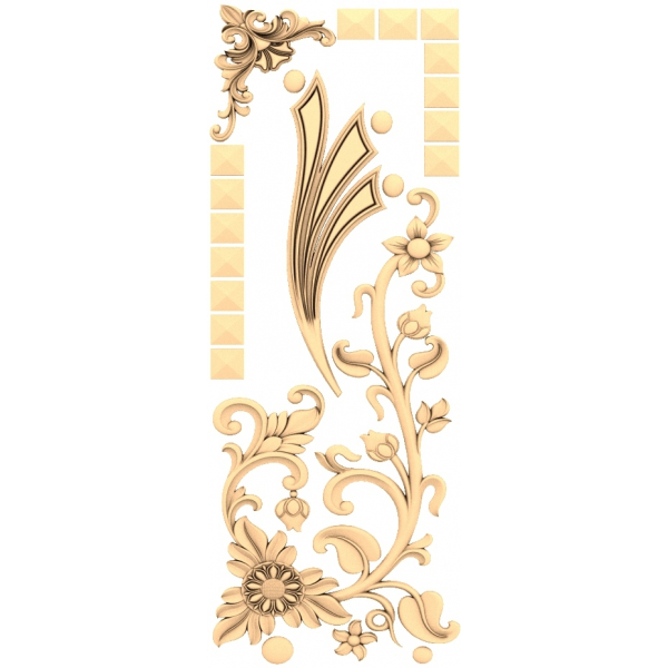 Ornamental Blossom 3D STL Model for CNC Ornamental Blossom 3D STL Model for CNC