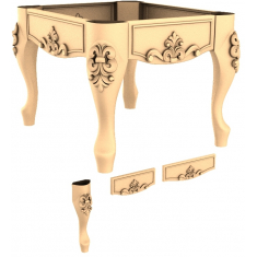 Kaki Meja dan Apron Elegansi Barok
