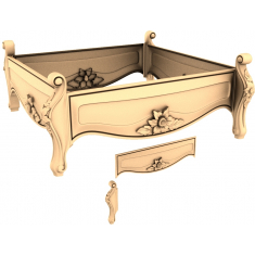 Floral Elegance Furniture Frame