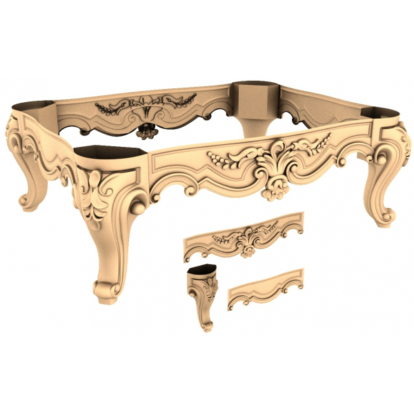 Royal Elegance Table Base 3D STL model za CNC