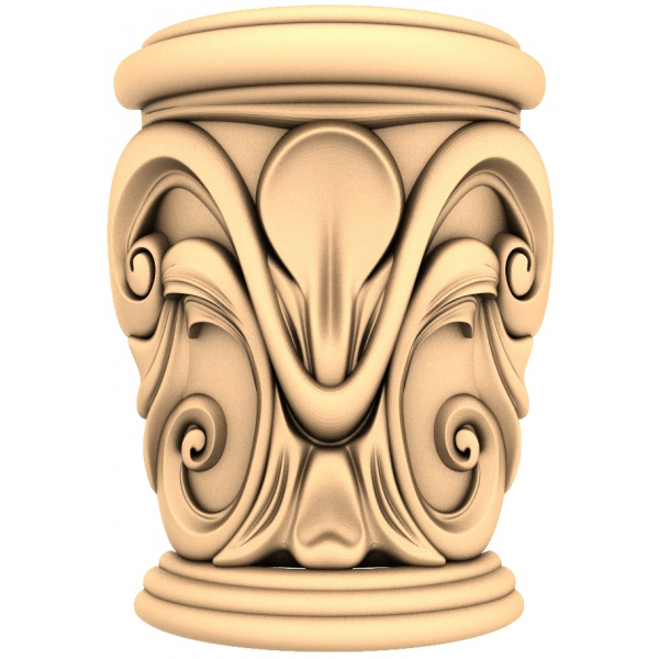 Elegant Acanthus Capital 3D STL Model for CNC Elegant Acanthus Capital 3D STL Model for CNC
