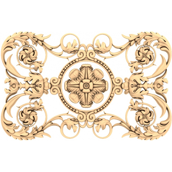 گل مزین امداد پانل - 3D Model گل مزین امداد پانل - 3D Model