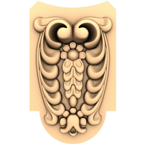 Verziertes Acanthus-Relief 3D STL-Modell für CNC