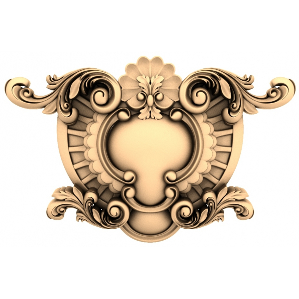 Baroque Flourish Emblem Model 3D pentru CNC și imprimare 3D Baroque Flourish Emblem Model 3D pentru CNC și imprimare 3D