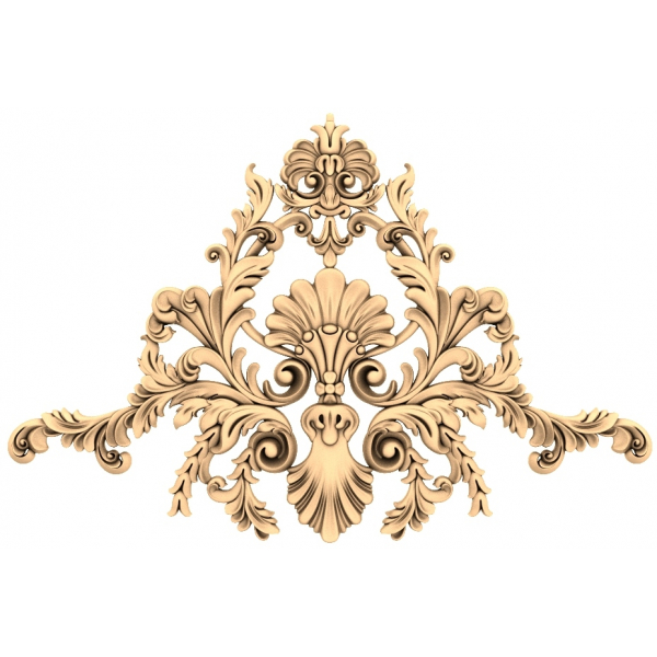 Exquisite Baroque Leaf Ornament 3D STL Model Exquisite Baroque Leaf Ornament 3D STL Model