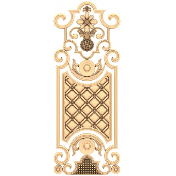 Floral Elegance Panel 3D STL Model Floral Elegance Panel 3D STL Model