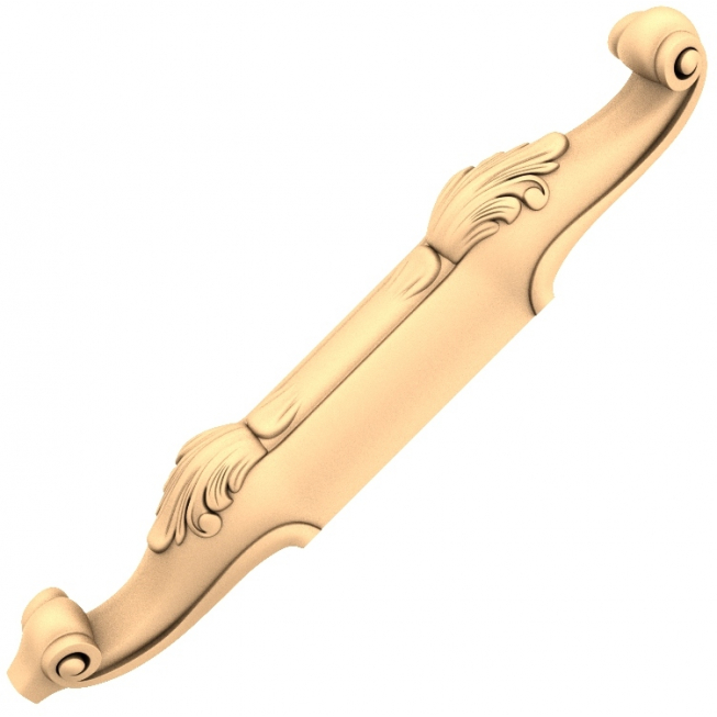 Elegant Scroll Handle 3D STL Model for CNC