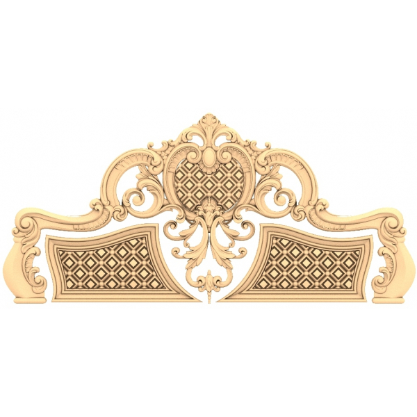 Baroque Elegance Decorative Panel 3D STL Model