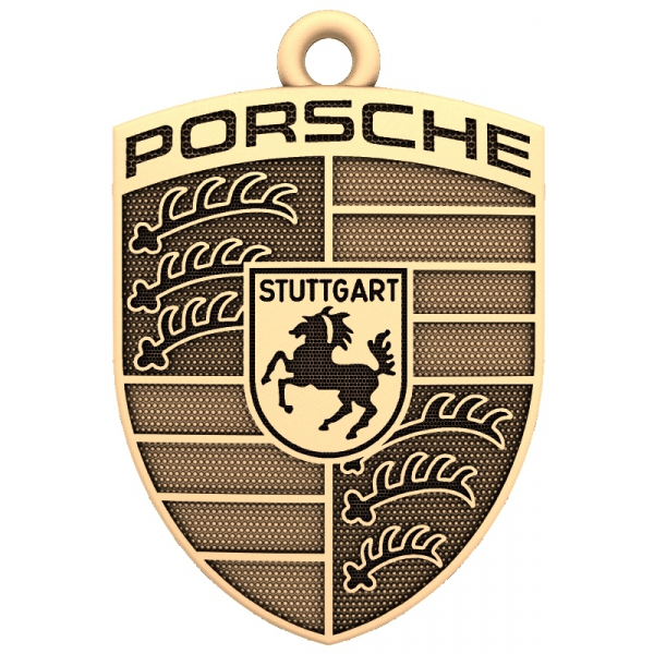 Porsche Crest Emblem STL model