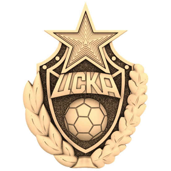 CSKA Football Emblem 3D Relief