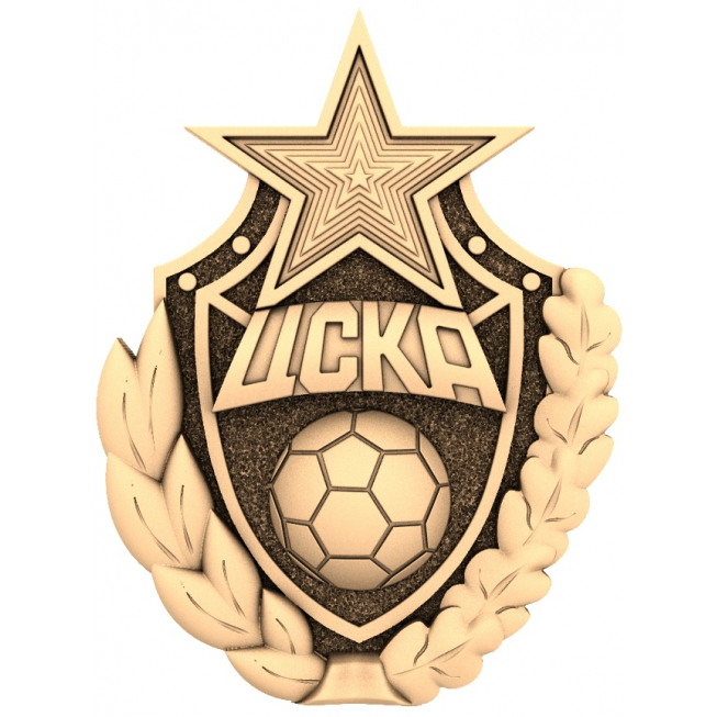 CSKA Football Emblem 3D Relief STL Model