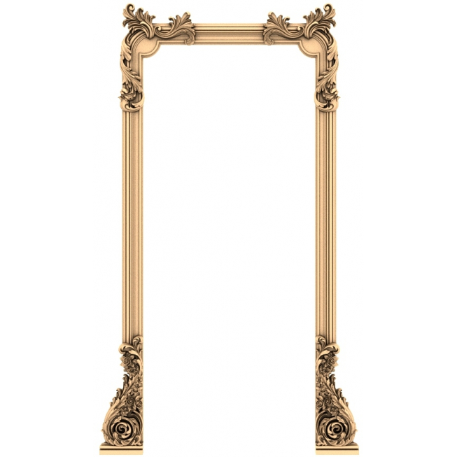 Baroque Elegance Frame 3D STL Model for CNC and 3D Printing