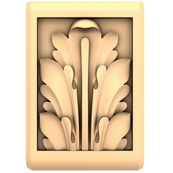 Floral Elegance - Decorative Acanthus Leaf STL Model for CNC