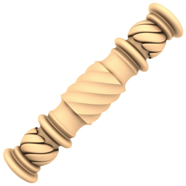 Twist Elegance Baluster 3D STL Model for CNC