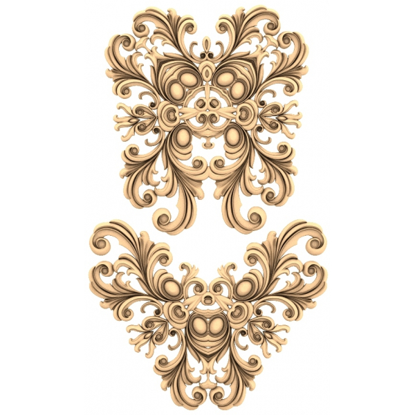 Rococo Elegance 3D STL Model for CNC