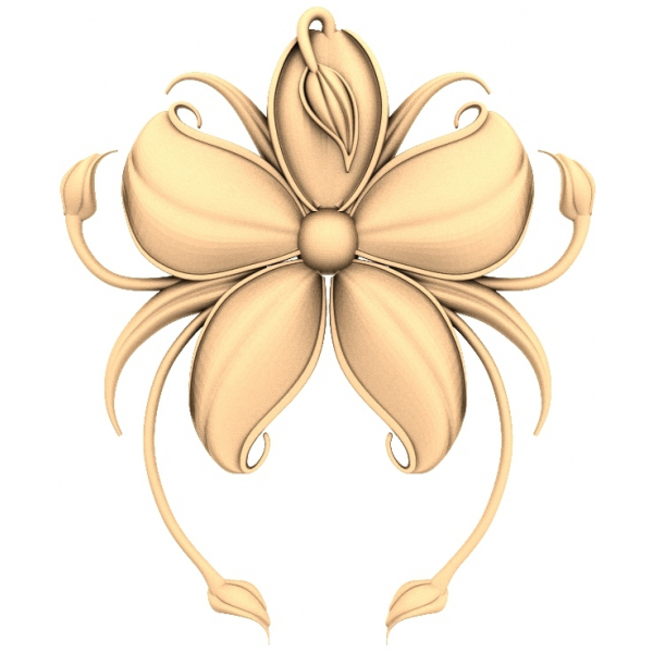 Floral Elegance Relief for CNC