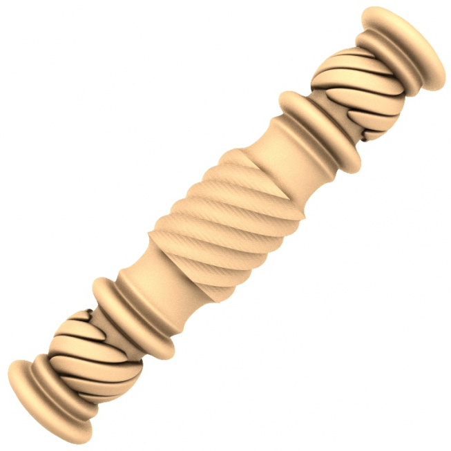 Elegant Twisted Spiral Baluster STL Model