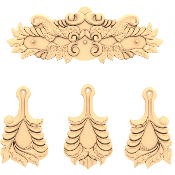 Baroque Elegance Decorative 3D STL Model