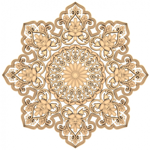 Mandala Harmony - Intricate 3D STL Model for CNC